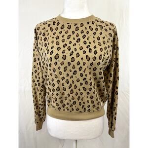 BillaBong Leopard Print Cropped Sweatshirt